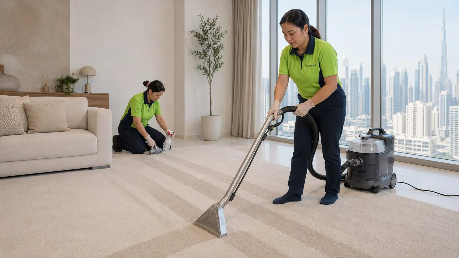 Ecomaid carpet shampooing service in Dubai